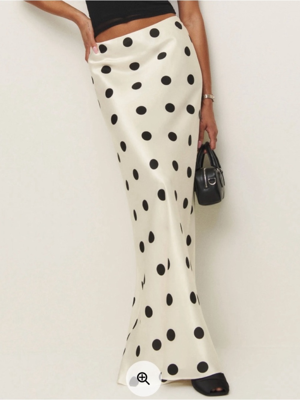 NWT reformation Bella silk skirt in Pluto dot - size s - Picture 2 of 2